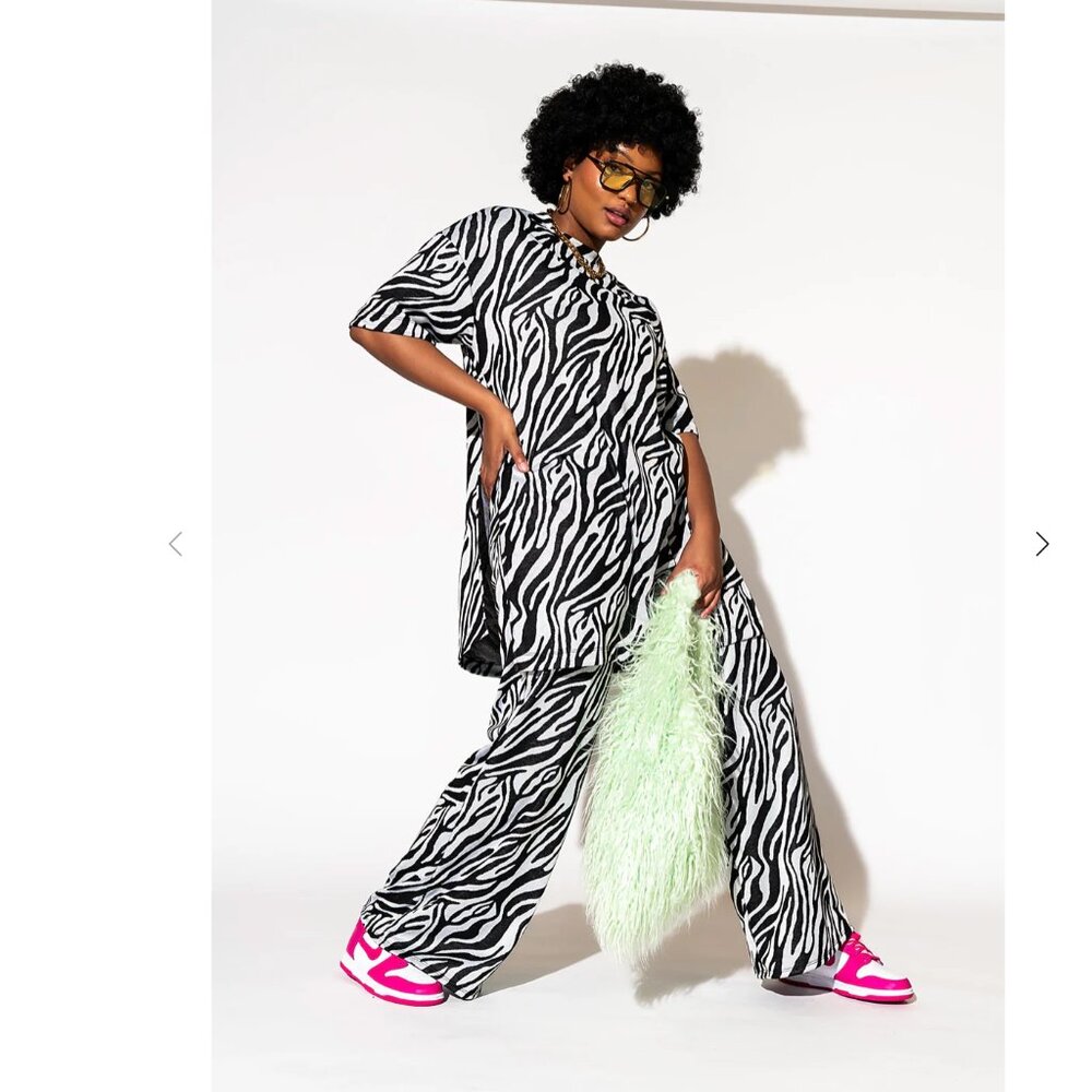 Leveled Up Double Knit Playsuit in Zebra Baby XL